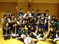男子バスケットボール部の集合写真